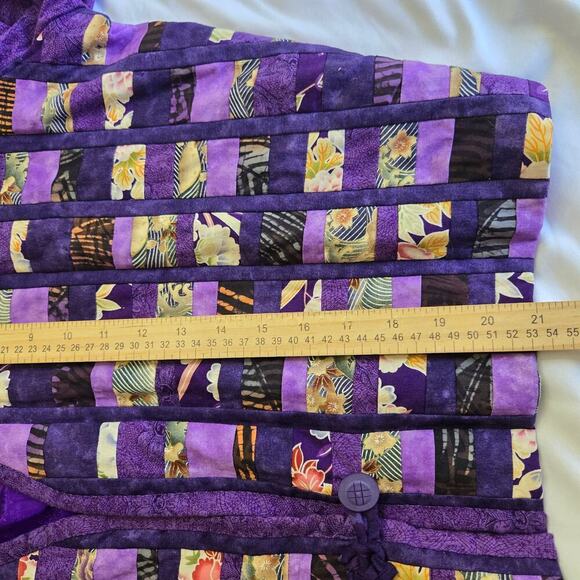Rita Schultz-Blake Handmade Womens Patchwork Jacket in Purple Artsy Boho Cropped - Picture 11 of 11